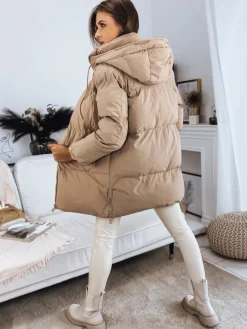 Kurtki Damskie>Dstreet Kurtka damska pikowana LETLIS beżowa TY3247