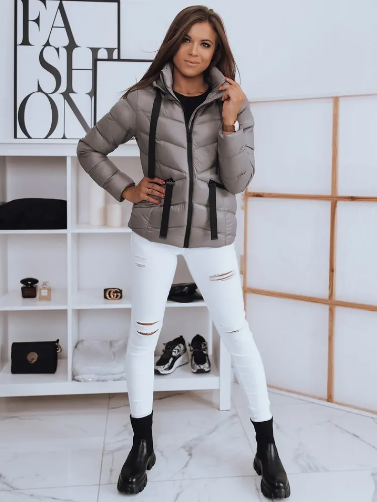 Kurtki Damskie>Dstreet Kurtka damska pikowana MALLA ciemnoszara TY1972