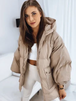 Kurtki Damskie>Dstreet Kurtka damska pikowana PARIMA beżowa TY3244