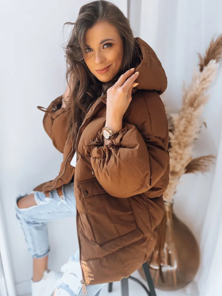 Kurtki Damskie>Dstreet Kurtka damska pikowana PARIMA kamelowa TY3646