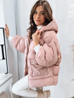 Kurtki Damskie>Dstreet Kurtka damska pikowana PARIMA różowa TY3241z