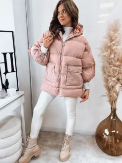 Kurtki Damskie>Dstreet Kurtka damska pikowana PARIMA różowa TY3241z