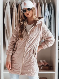 Kurtki Damskie>Dstreet Kurtka damska pikowana przejściowa LIVIANA różowa TY4806