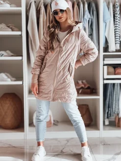 Kurtki Damskie>Dstreet Kurtka damska pikowana przejściowa LIVIANA różowa TY4806