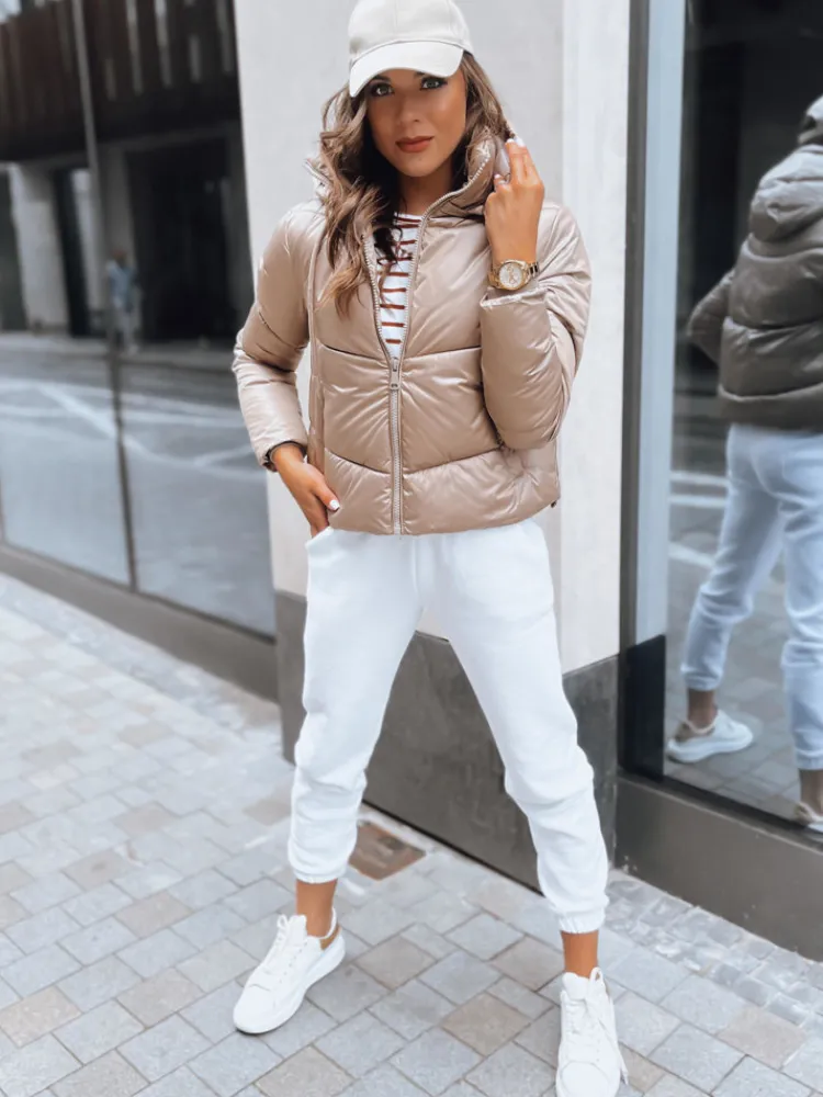 Kurtki Damskie>Dstreet Kurtka damska pikowana przejściowa LOLAROSE złota TY3738