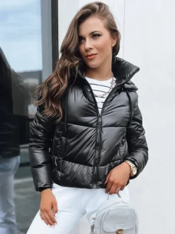 Kurtki Damskie>Dstreet Kurtka damska pikowana przejściowa LOLAROSE czarna TY3684