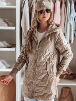 Kurtki Damskie>Dstreet Kurtka damska pikowana przejściowa LIVIANA kamelowa TY4810