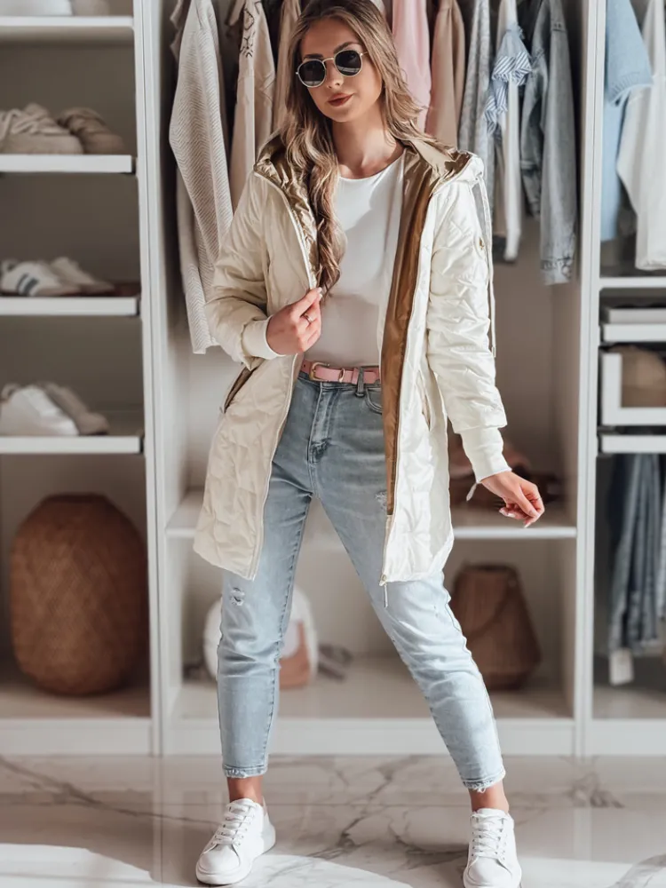 Kurtki Damskie>Dstreet Kurtka damska pikowana przejściowa LIVIANA biała TY4808