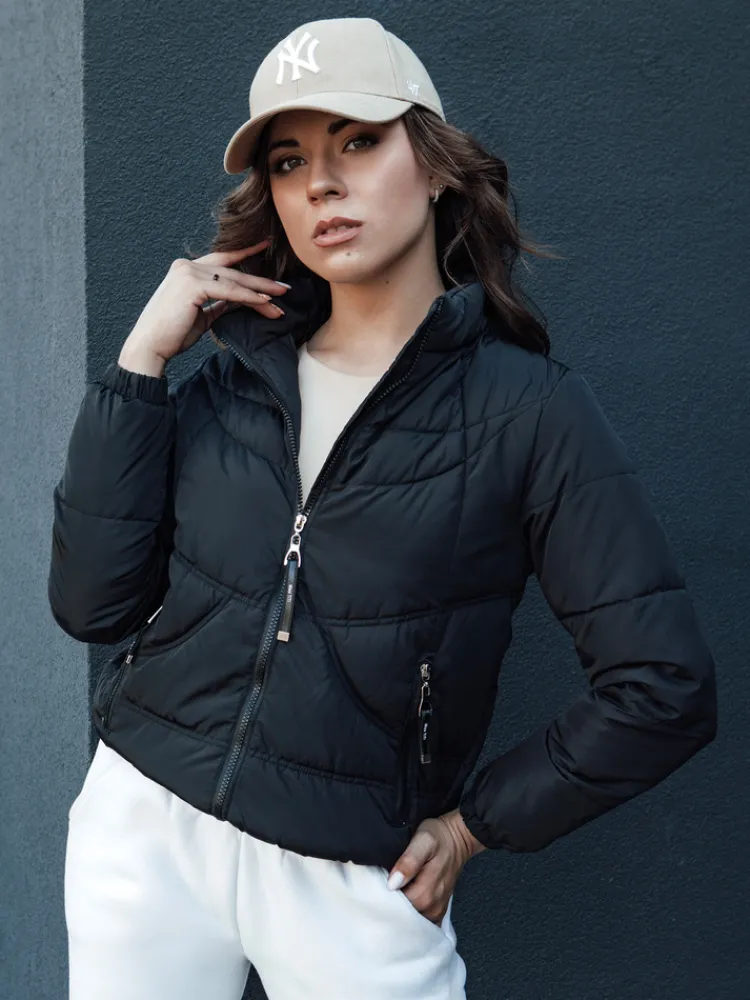 Kurtki Damskie>Dstreet Kurtka damska pikowana ze stójką SALECA czarna TY4414