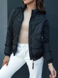 Kurtki Damskie>Dstreet Kurtka damska pikowana ze stójką SALECA czarna TY4414