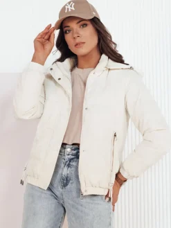 Kurtki Damskie>Dstreet Kurtka damska pikowana ZERNI biała TY4176