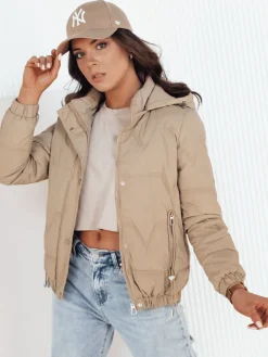 Kurtki Damskie>Dstreet Kurtka damska pikowana ZERNI khaki TY4177