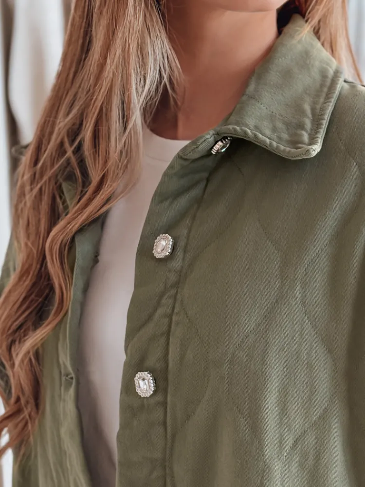 Kurtki Damskie>Dstreet Kurtka damska przejściowa koszulowa oversize KOSMOJACK khaki TY4840