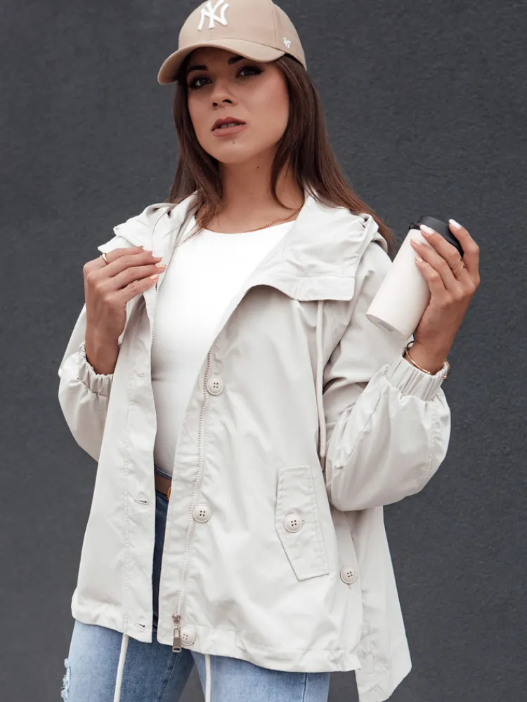 Kurtki Damskie>Dstreet Kurtka damska przejściowa GLAMOUR PARK biała TY4387