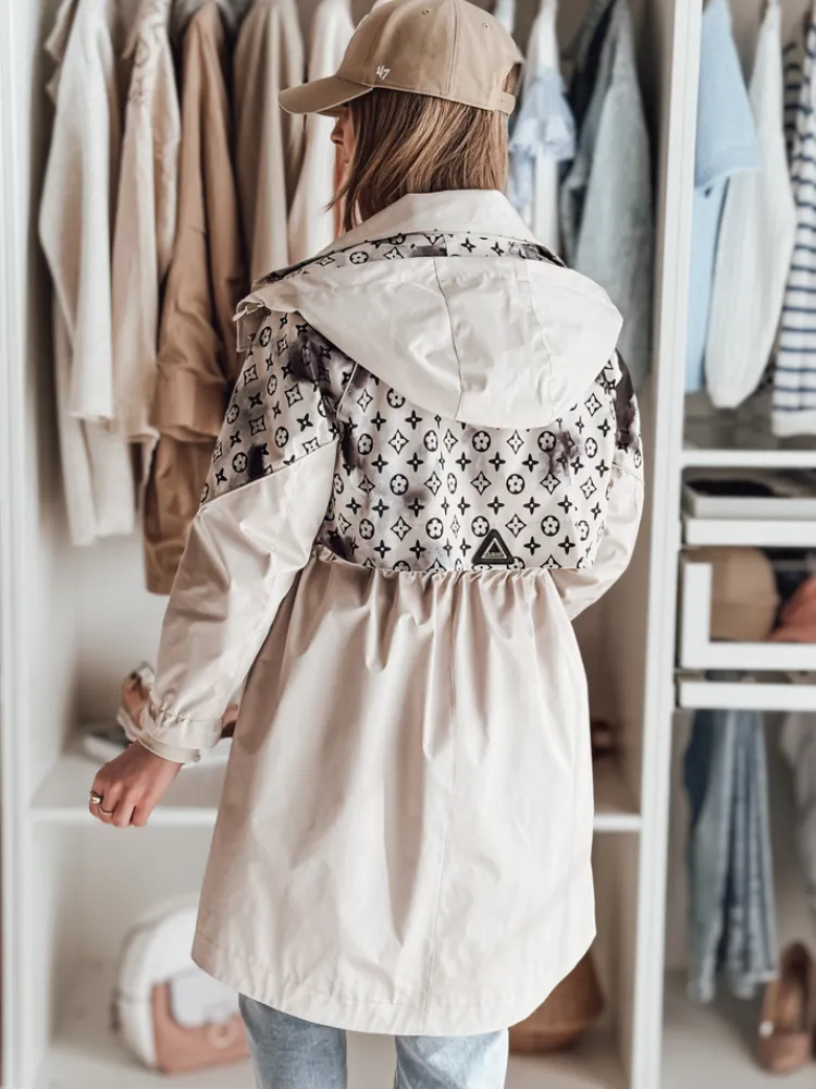 Kurtki Damskie>Dstreet Kurtka damska przejściowa parka FERIPARKA beżowa TY4874