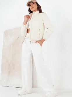 Kurtki Damskie>Dstreet Kurtka damska przejściowa SALECA ecru TY4252