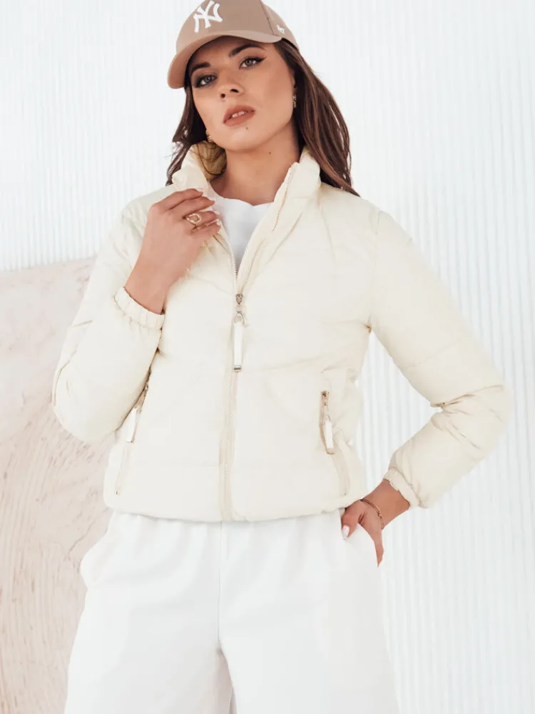 Kurtki Damskie>Dstreet Kurtka damska przejściowa SALECA ecru TY4252