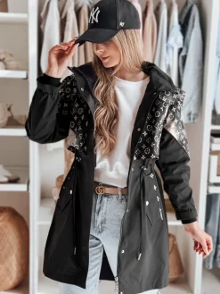 Kurtki Damskie>Dstreet Kurtka damska przejściowa parka FERIPARKA czarna TY4875