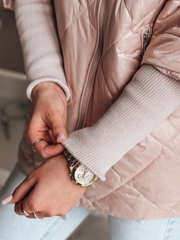 Kurtki Damskie>Dstreet Kurtka damska przejściowa pikowana oversize PUFFILOF różowa TY4854