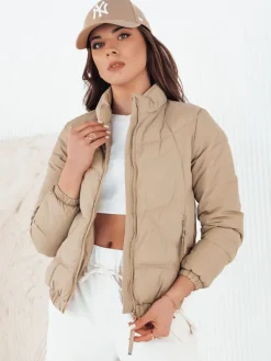 Kurtki Damskie>Dstreet Kurtka damska przejściowa SALECA beżowa TY4251