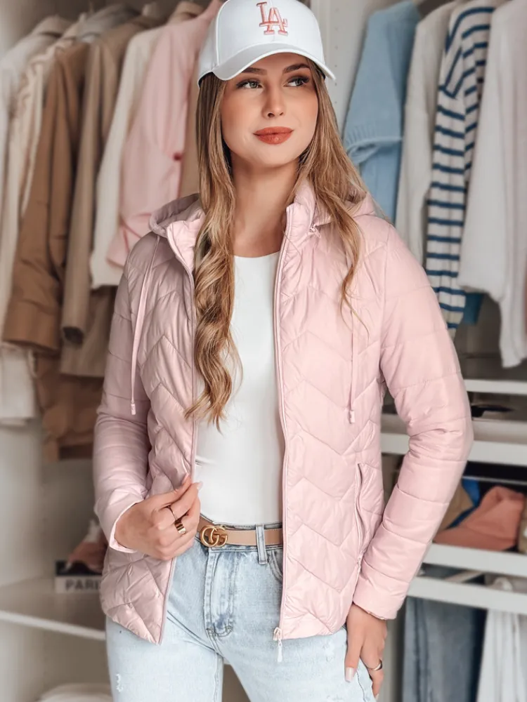 Kurtki Damskie>Dstreet Kurtka damska przejściowa pikowana ZIPZAB jasno różowa TY4866