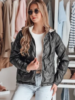 Kurtki Damskie>Dstreet Kurtka damska przejściowa dwustronna SYLVIAN czarna TY4861