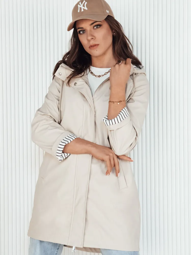 Kurtki Damskie>Dstreet Kurtka damska przejściowa KELION beżowa TY4152