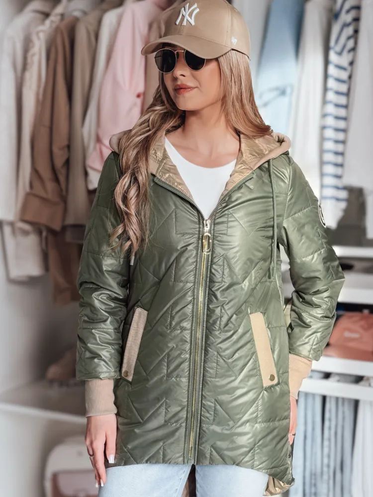 Kurtki Damskie>Dstreet Kurtka damska przejściowa pikowana ROSSANA zielona TY4834