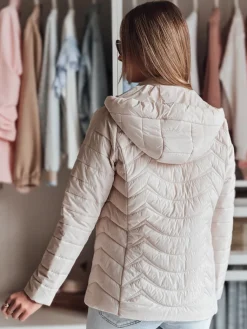 Kurtki Damskie>Dstreet Kurtka damska przejściowa pikowana MODERIS beżowa TY4867