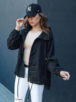 Kurtki Damskie>Dstreet Kurtka damska przejściowa z kapturem BELART czarna TY4459