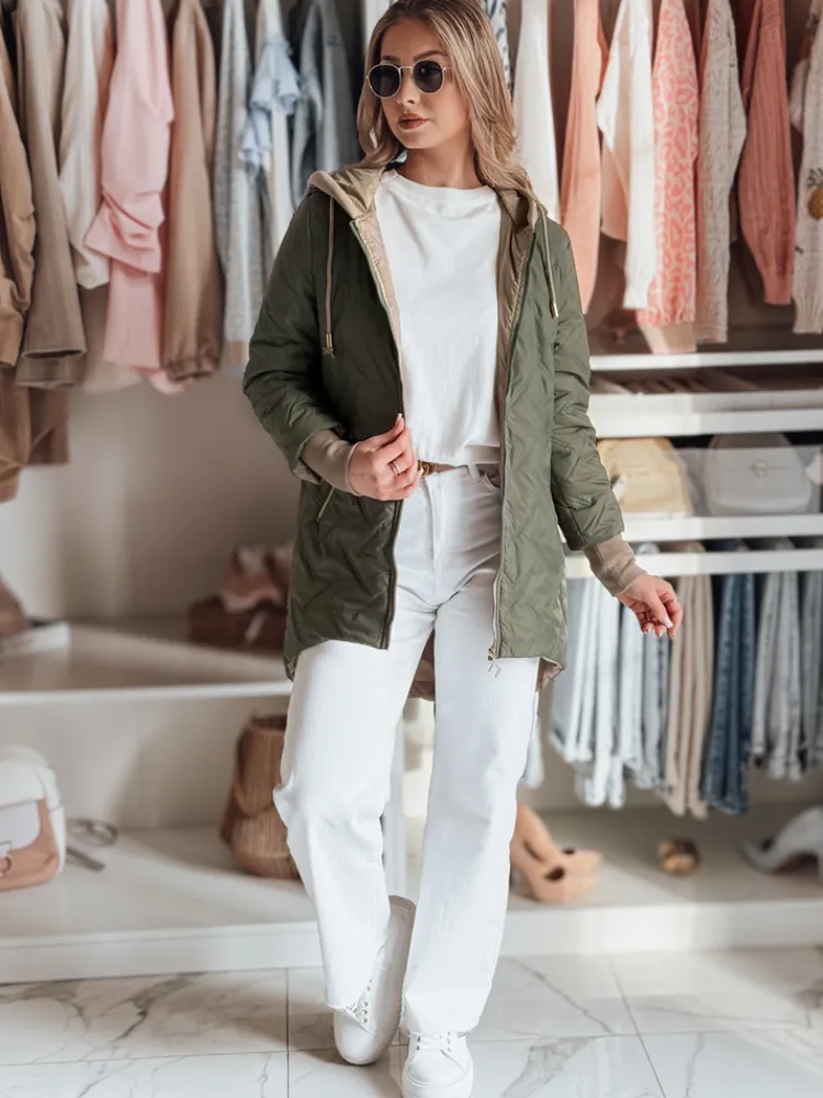 Kurtki Damskie>Dstreet Kurtka damska przejściowa z kapturem LUMERA zielona TY4816