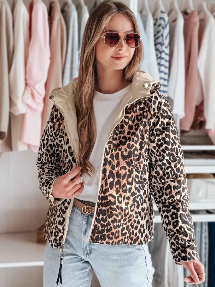 Kurtki Damskie>Dstreet Kurtka damska przejściowa dwustronna ZIBERKA beżowa TY4869