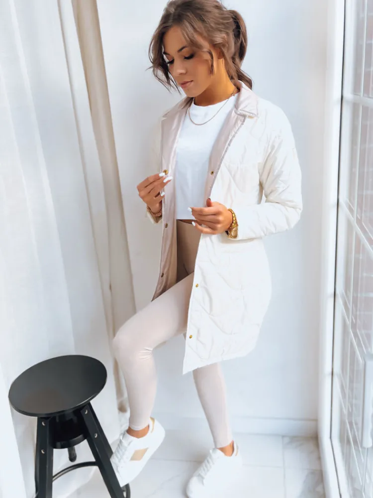 Kurtki Damskie>Dstreet Kurtka damska przejściowa MITRA ecru TY3620