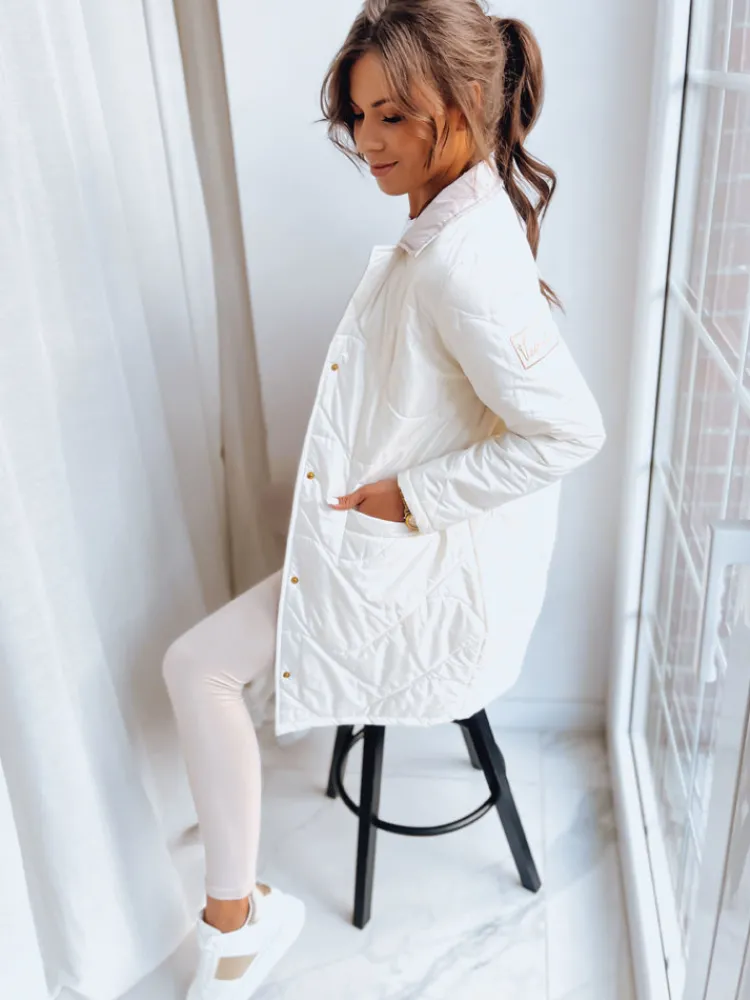 Kurtki Damskie>Dstreet Kurtka damska przejściowa MITRA ecru TY3620