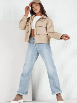 Kurtki Damskie>Dstreet Kurtka damska przejściowa ISTAN ciemnobeżowa TY4184