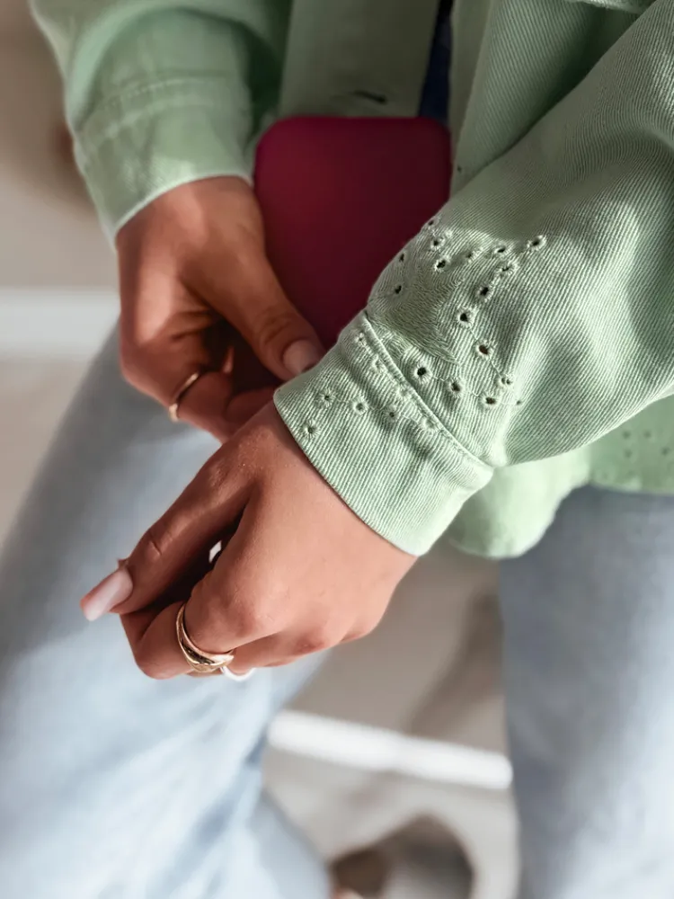 Kurtki Damskie>Dstreet Kurtka damska przejściowa one size w gwiazki STRASHINE miętowa TY4843