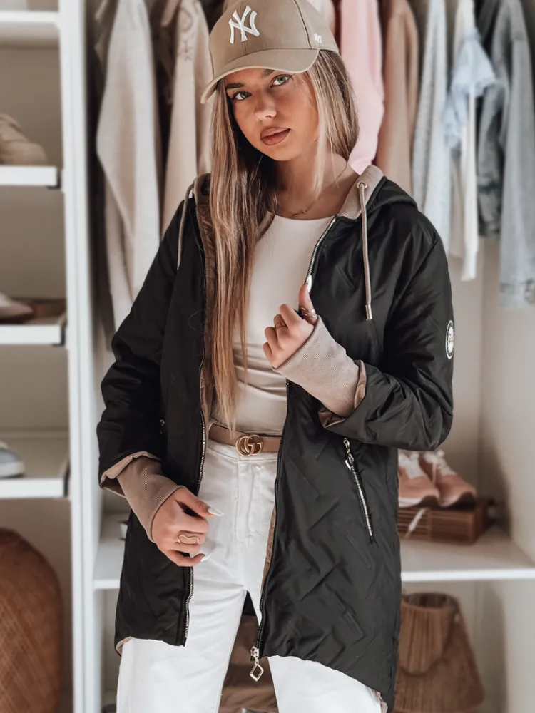 Kurtki Damskie>Dstreet Kurtka damska przejściowa z kapturem LUMERA czarna TY4818