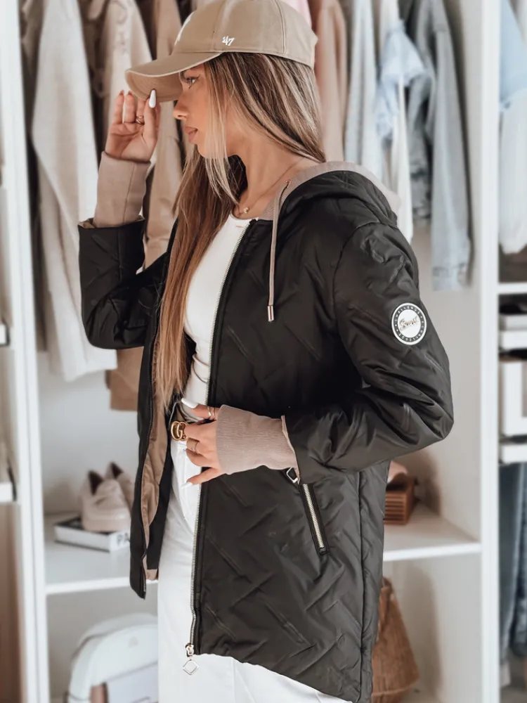 Kurtki Damskie>Dstreet Kurtka damska przejściowa z kapturem LUMERA czarna TY4818