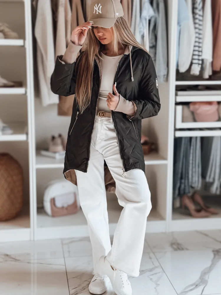 Kurtki Damskie>Dstreet Kurtka damska przejściowa z kapturem LUMERA czarna TY4818