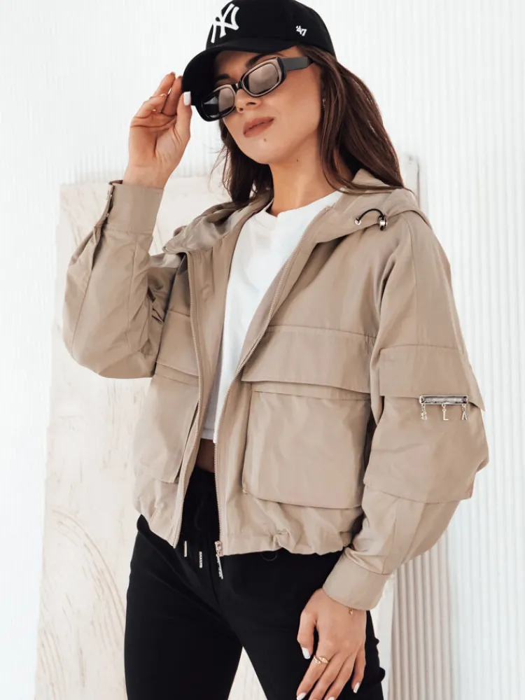 Kurtki Damskie>Dstreet Kurtka damska przejściowa BUNOL beżowa TY4253