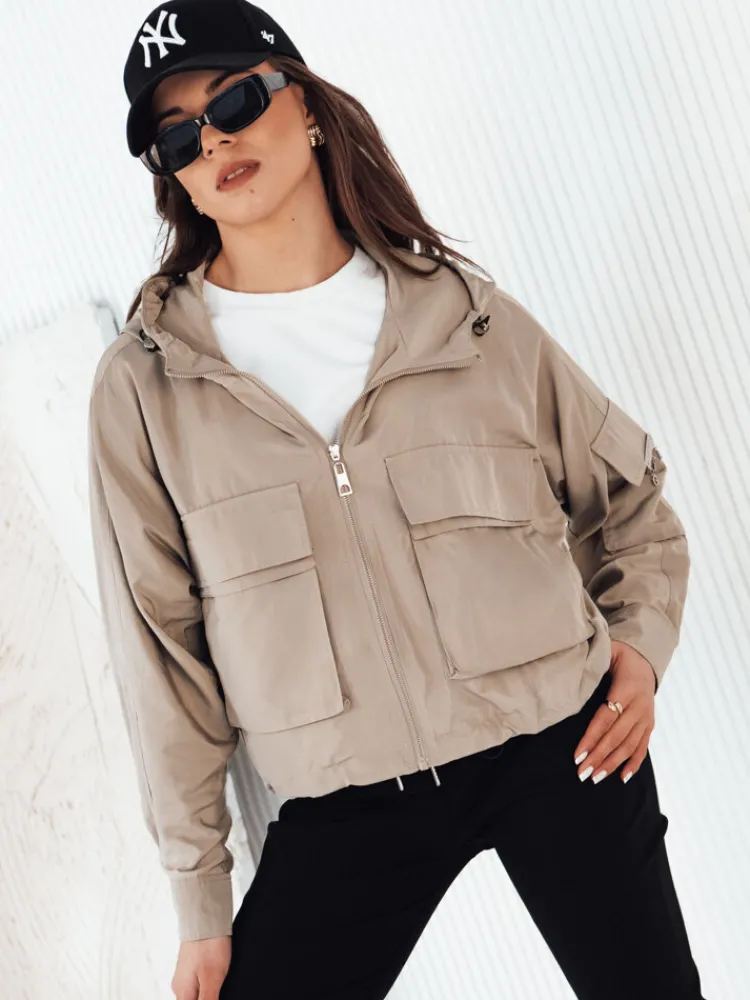 Kurtki Damskie>Dstreet Kurtka damska przejściowa BUNOL beżowa TY4253