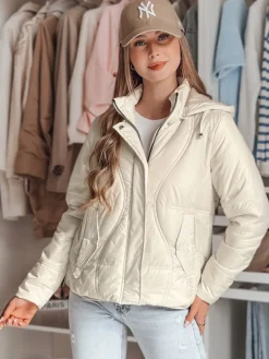 Kurtki Damskie>Dstreet Kurtka damska przejściowa pikowana MARISSIA biała TY4850