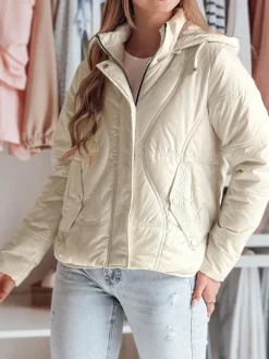 Kurtki Damskie>Dstreet Kurtka damska przejściowa pikowana MARISSIA biała TY4850