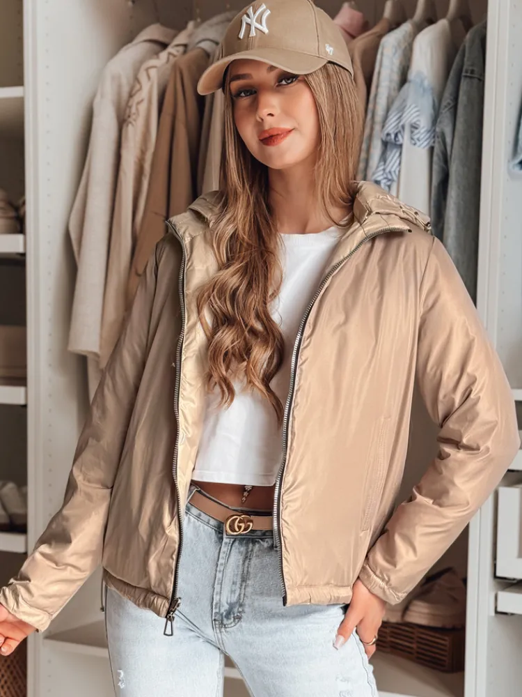 Kurtki Damskie>Dstreet Kurtka damska przejściowa dwustronna SYLVIAN beżowa TY4863