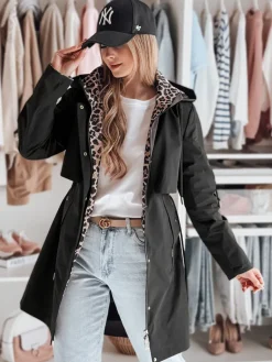 Kurtki Damskie>Dstreet Kurtka damska przejściowa parka FERISSA czarna TY4871