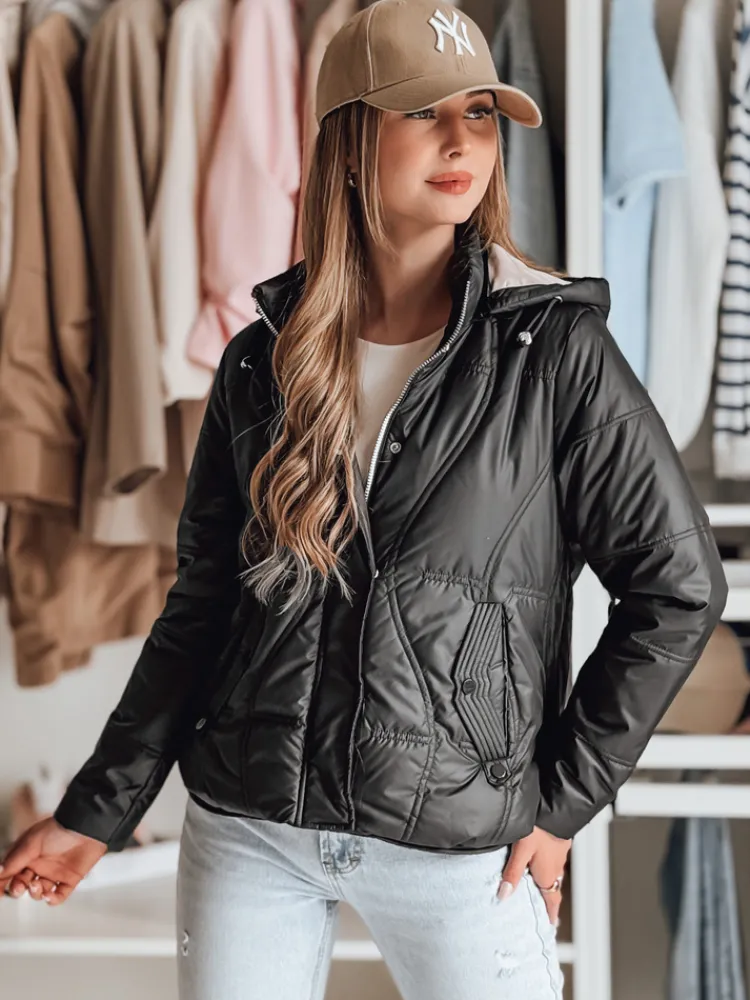 Kurtki Damskie>Dstreet Kurtka damska przejściowa pikowana MARISSIA czarna TY4853