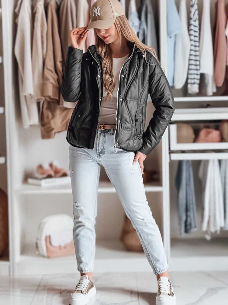 Kurtki Damskie>Dstreet Kurtka damska przejściowa pikowana MARISSIA czarna TY4853