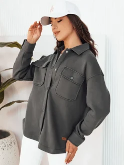 Kurtki Damskie>Dstreet Kurtka damska przejściowa VELARA grafitowa TY4300