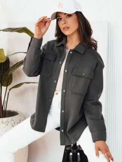 Kurtki Damskie>Dstreet Kurtka damska przejściowa VELARA grafitowa TY4300