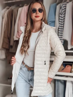 Kurtki Damskie>Dstreet Kurtka damska przejściowa dwustronna MOTOROMI biała TY4849